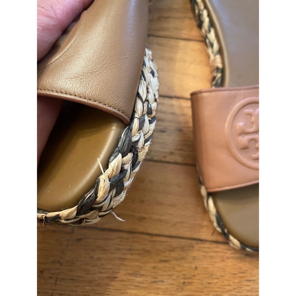 Tory‎ Burch black and tan woven sandals size 7.5 - Picture 2 of 4